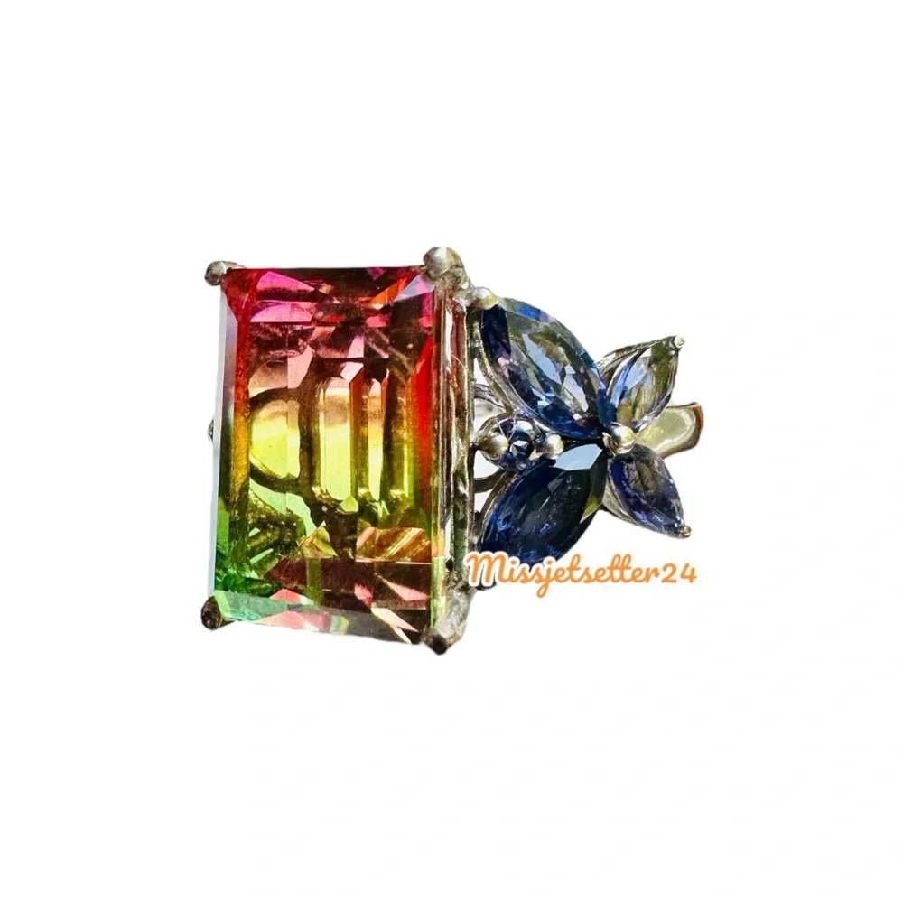 JTV Multi Color Butterfly Ring Size 6.5 NWT
